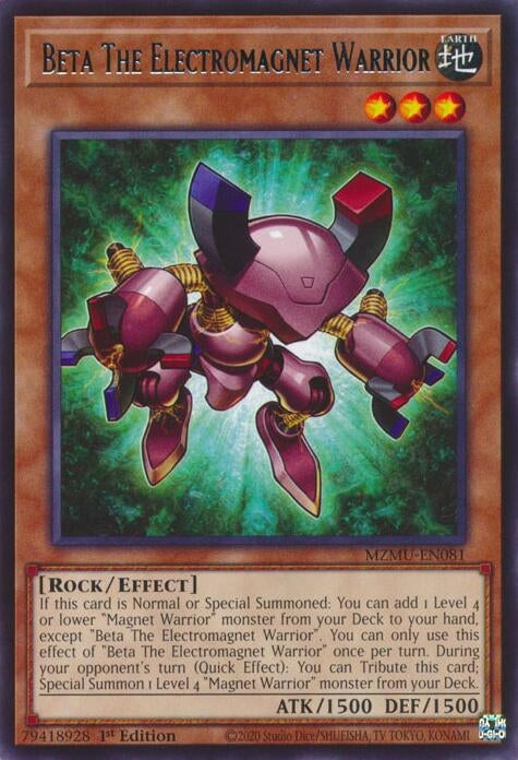 Image for Beta The Electromagnet Warrior (MZMU-EN081) [Maze of Muertos] - YuGiOh