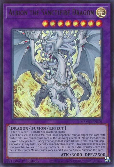 Image for Albion the Sanctifire Dragon (MZMU-EN101) [Maze of Muertos] - YuGiOh