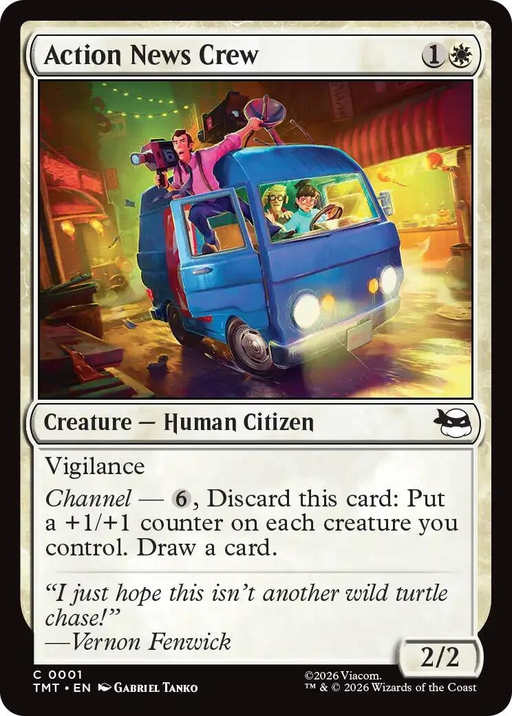 Image for Action News Crew (1) [Teenage Mutant Ninja Turtles] - Magic: The Gathering