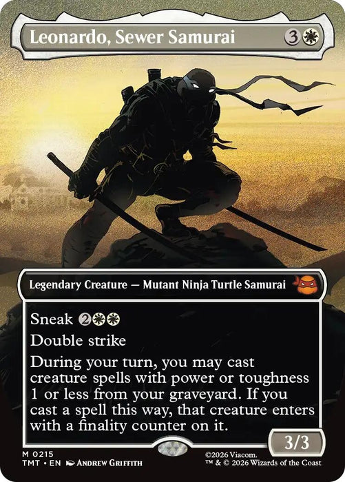Image for Leonardo, Sewer Samurai (Borderless) (215) [Teenage Mutant Ninja Turtles] - Magic: The Gathering