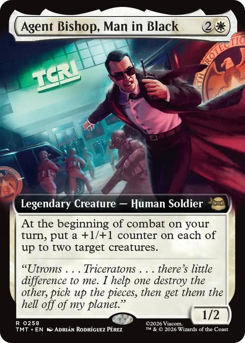 Image for Agent Bishop, Man in Black (Extended Art) (258) [Teenage Mutant Ninja Turtles] - Magic: The Gathering