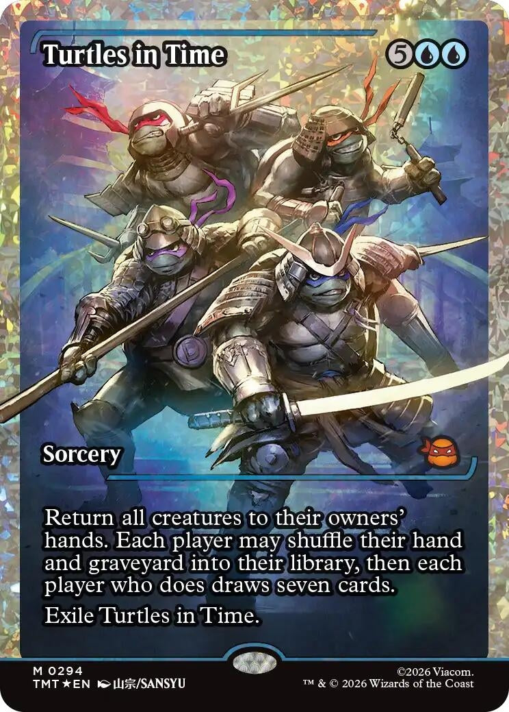 Image for Turtles in Time (Showcase) (Fracture Foil) (294) [Teenage Mutant Ninja Turtles] - Magic: The Gathering
