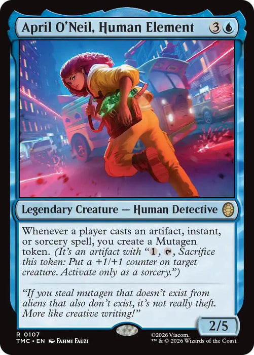 Image for April O'Neil, Human Element (107) [Teenage Mutant Ninja Turtles] - Magic: The Gathering
