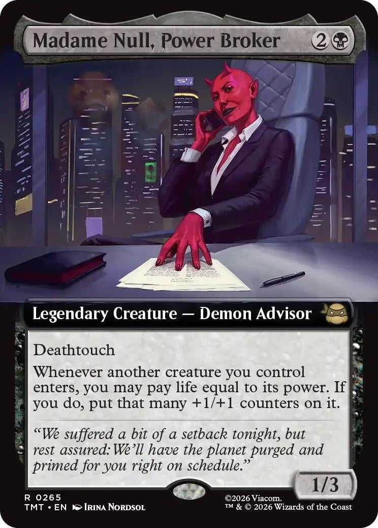 Image for Madame Null, Power Broker (Extended Art) (265) [Teenage Mutant Ninja Turtles] - Magic: The Gathering