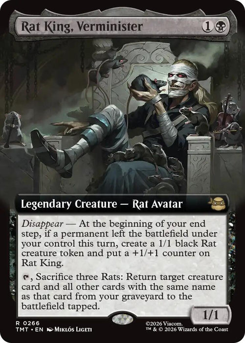Image for Rat King, Verminister (Extended Art) (266) [Teenage Mutant Ninja Turtles] - Magic: The Gathering