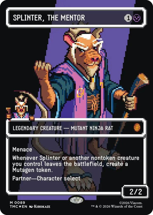 Image for Splinter, the Mentor (0089) (Borderless) (Surge Foil) (89) [Teenage Mutant Ninja Turtles] - Magic: The Gathering