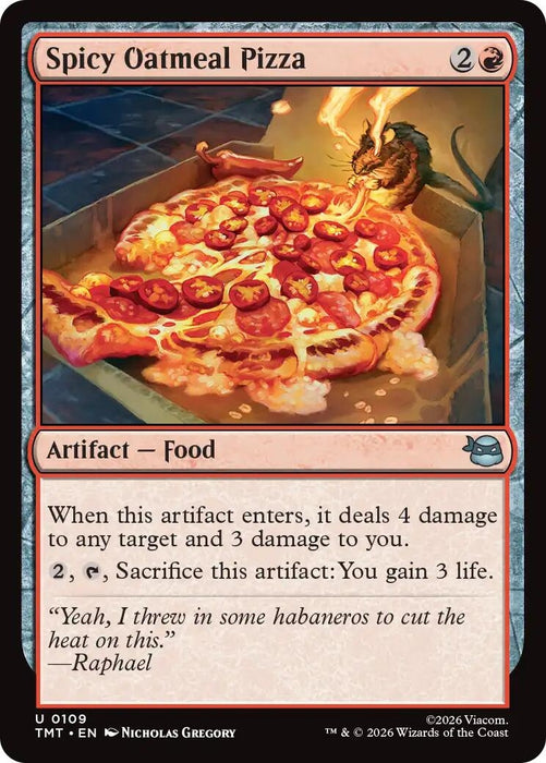 Image for Spicy Oatmeal Pizza (109) [Teenage Mutant Ninja Turtles] - Magic: The Gathering