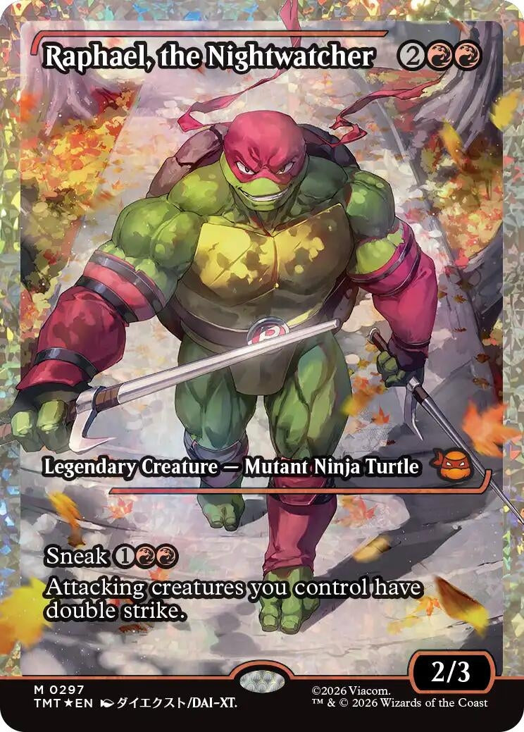 Image for Raphael, the Nightwatcher (Showcase) (Fracture Foil) (297) [Teenage Mutant Ninja Turtles] - Magic: The Gathering