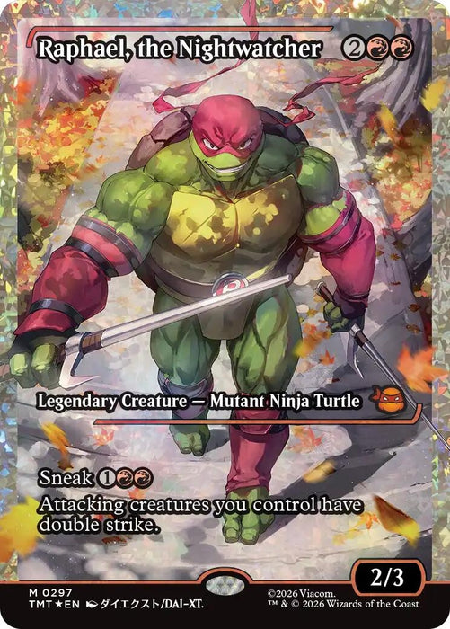 Image for Raphael, the Nightwatcher (Showcase) (Fracture Foil) (297) [Teenage Mutant Ninja Turtles] - Magic: The Gathering