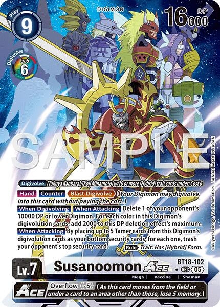 Image for Susanoomon ACE (Alternate Art) (BT18-102 SEC) [Advanced Booster Digimon Generation] - Digimon Card Game