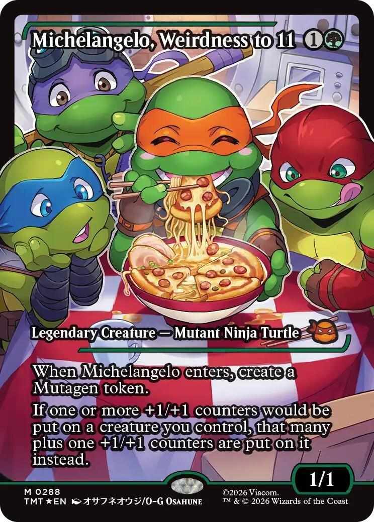 Image for Michelangelo, Weirdness to 11 (Showcase) (288) [Teenage Mutant Ninja Turtles] - Magic: The Gathering