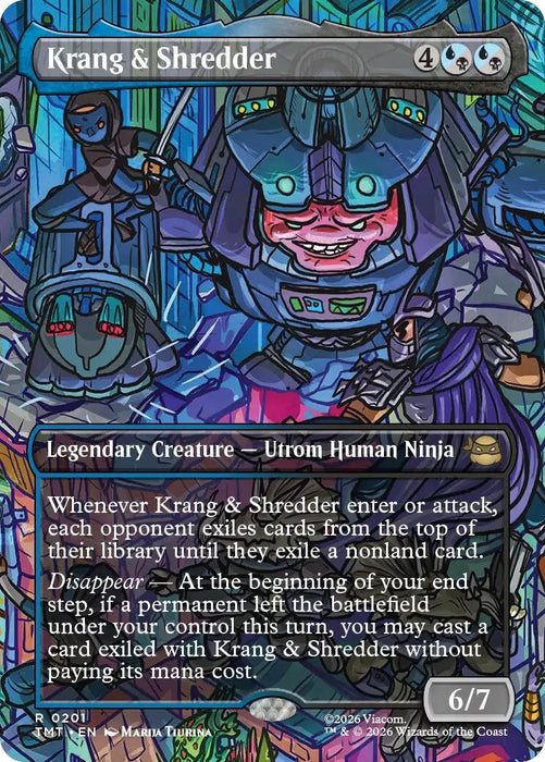 Image for Krang & Shredder (Borderless) (201) [Teenage Mutant Ninja Turtles] - Magic: The Gathering