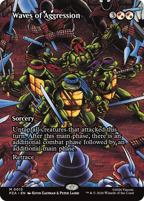 Image for Waves of Aggression (Borderless) (13) [Teenage Mutant Ninja Turtles Eternal-Legal] - Magic: The Gathering