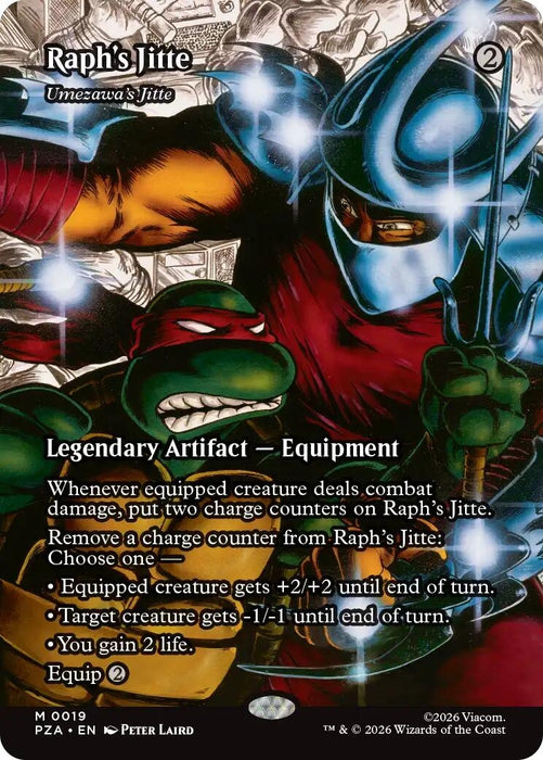 Image for Raph's Jitte - Umezawa's Jitte (Borderless) (19) [Teenage Mutant Ninja Turtles Eternal-Legal] - Magic: The Gathering
