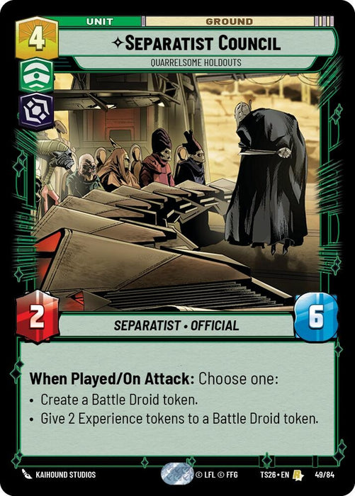 Image for Separatist Counci - Quarrelsome Holdouts (49/84) [Twin Suns] - Star Wars: Unlimited