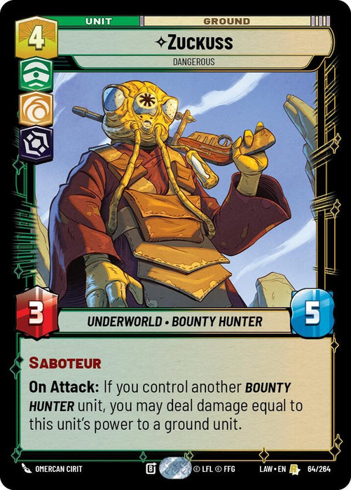 Image for Zuckuss - Dangerous (64/264) [A Lawless Time] - Star Wars: Unlimited