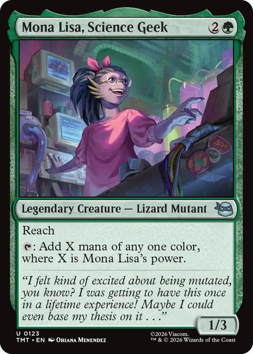 Image for Mona Lisa, Science Geek (123) [Teenage Mutant Ninja Turtles] - Magic: The Gathering