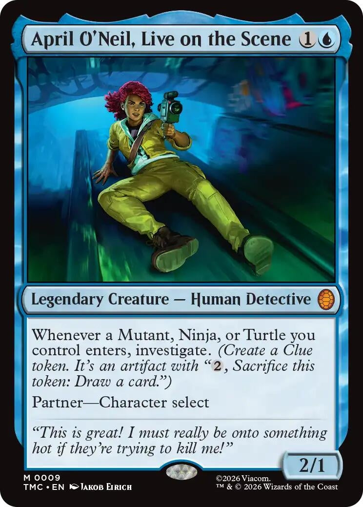 Image for April O'Neil, Live on the Scene (9) [Teenage Mutant Ninja Turtles] - Magic: The Gathering