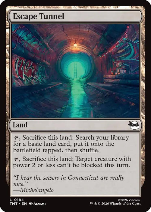 Image for Escape Tunnel (184) [Teenage Mutant Ninja Turtles] - Magic: The Gathering