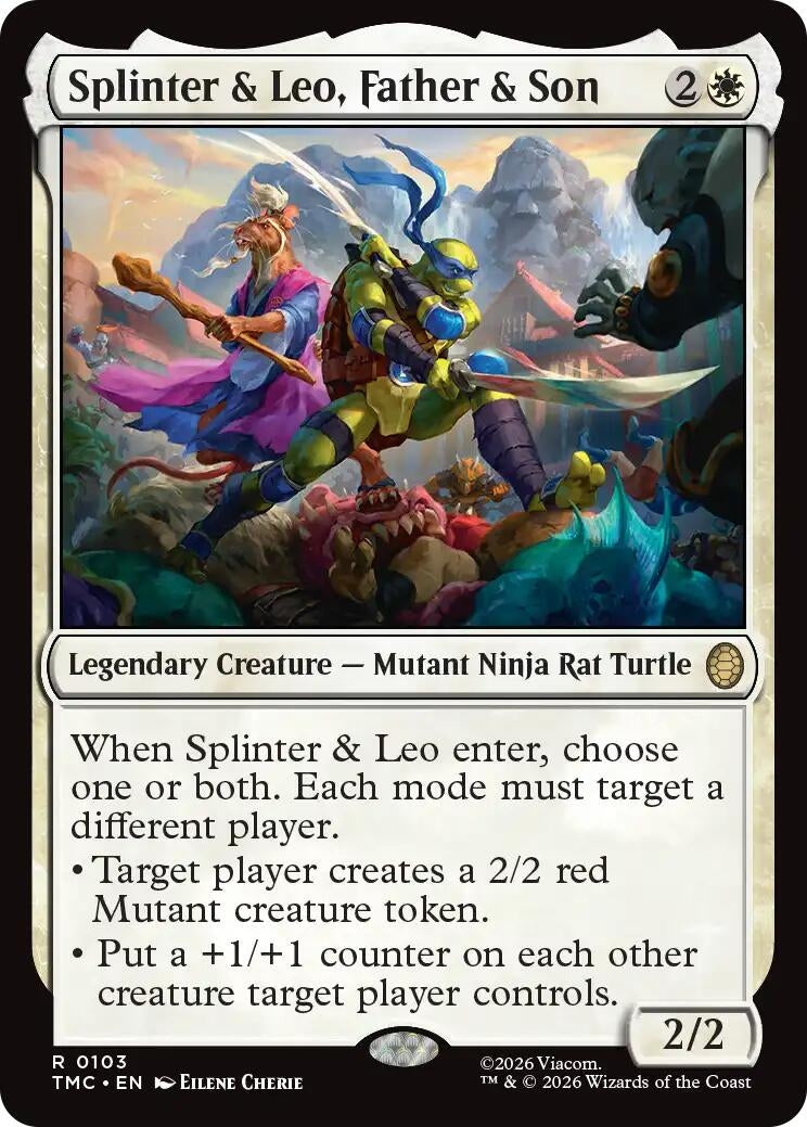 Image for Splinter & Leo, Father & Son (103) [Teenage Mutant Ninja Turtles] - Magic: The Gathering