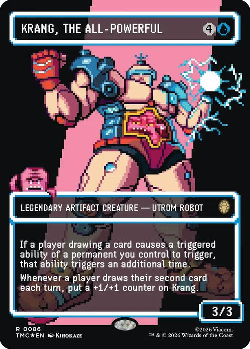 Image for Krang, the All-Powerful (Borderless) (Surge Foil) (86) [Teenage Mutant Ninja Turtles] - Magic: The Gathering