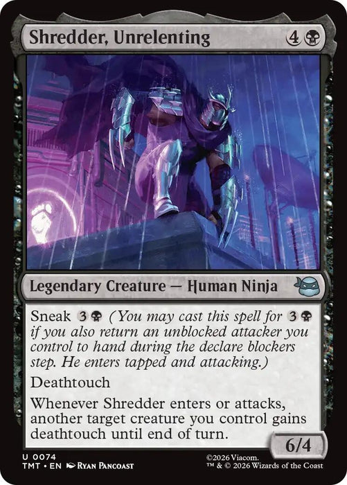 Image for Shredder, Unrelenting (74) [Teenage Mutant Ninja Turtles] - Magic: The Gathering