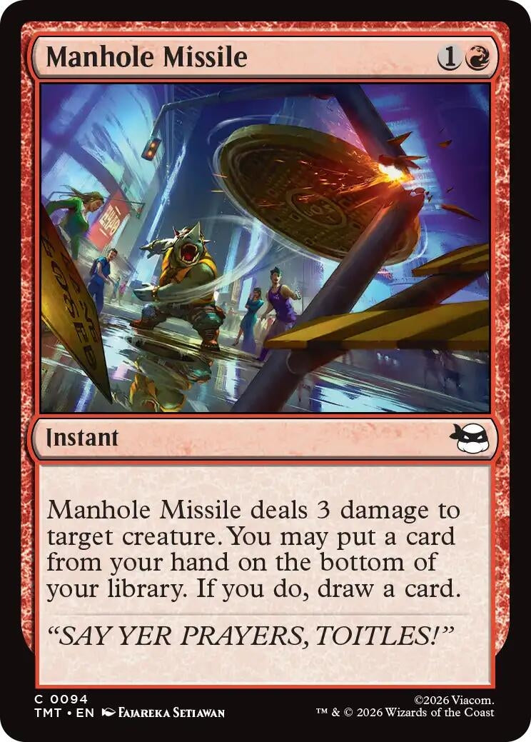 Image for Manhole Missile (94) [Teenage Mutant Ninja Turtles] - Magic: The Gathering