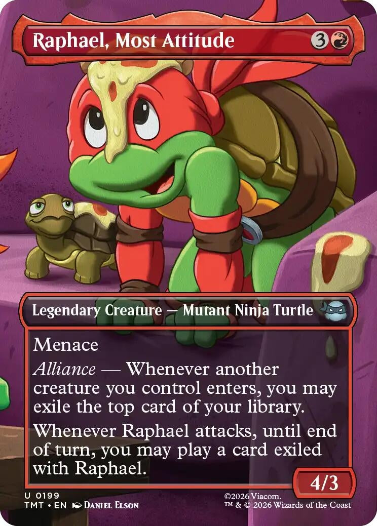 Image for Raphael, Most Attitude (Borderless) (199) [Teenage Mutant Ninja Turtles] - Magic: The Gathering