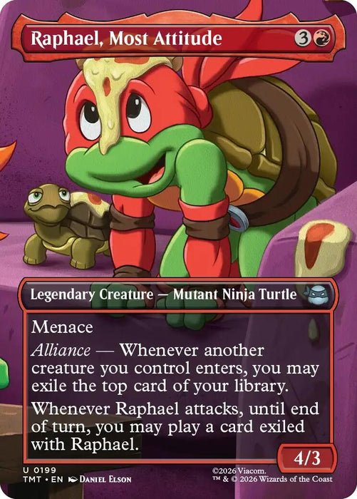 Image for Raphael, Most Attitude (Borderless) (199) [Teenage Mutant Ninja Turtles] - Magic: The Gathering
