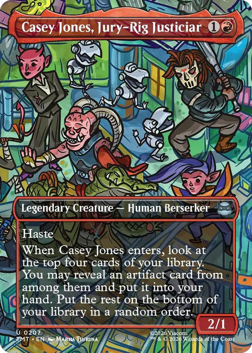 Image for Casey Jones, Jury-Rig Justiciar (Borderless) (207) [Teenage Mutant Ninja Turtles] - Magic: The Gathering