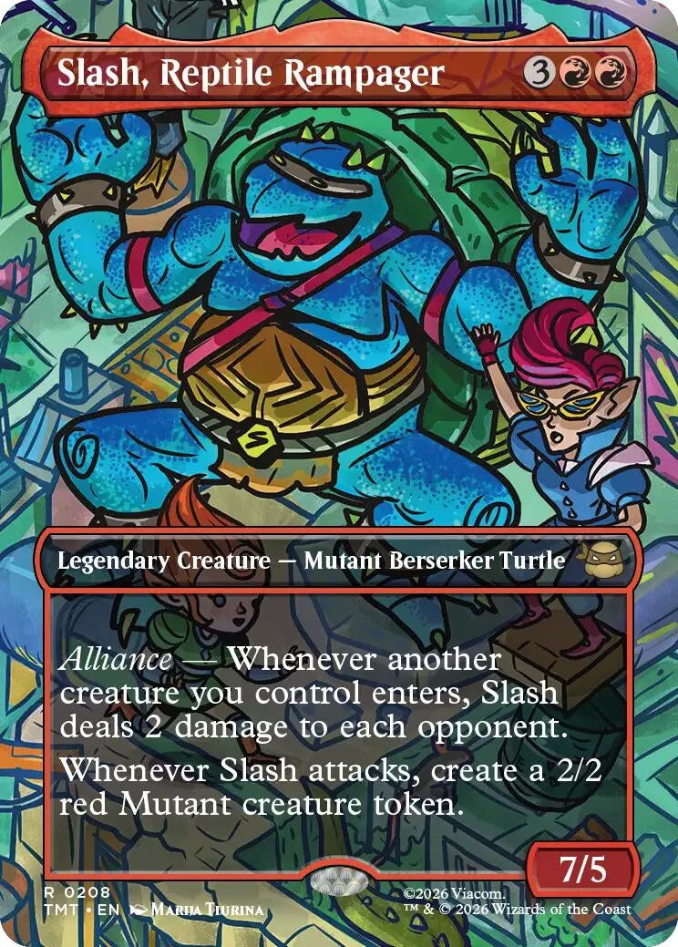 Image for Slash, Reptile Rampager (Borderless) (208) [Teenage Mutant Ninja Turtles] - Magic: The Gathering