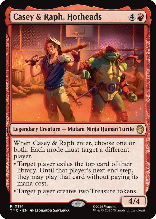 Image for Casey & Raph, Hotheads (114) [Teenage Mutant Ninja Turtles] - Magic: The Gathering