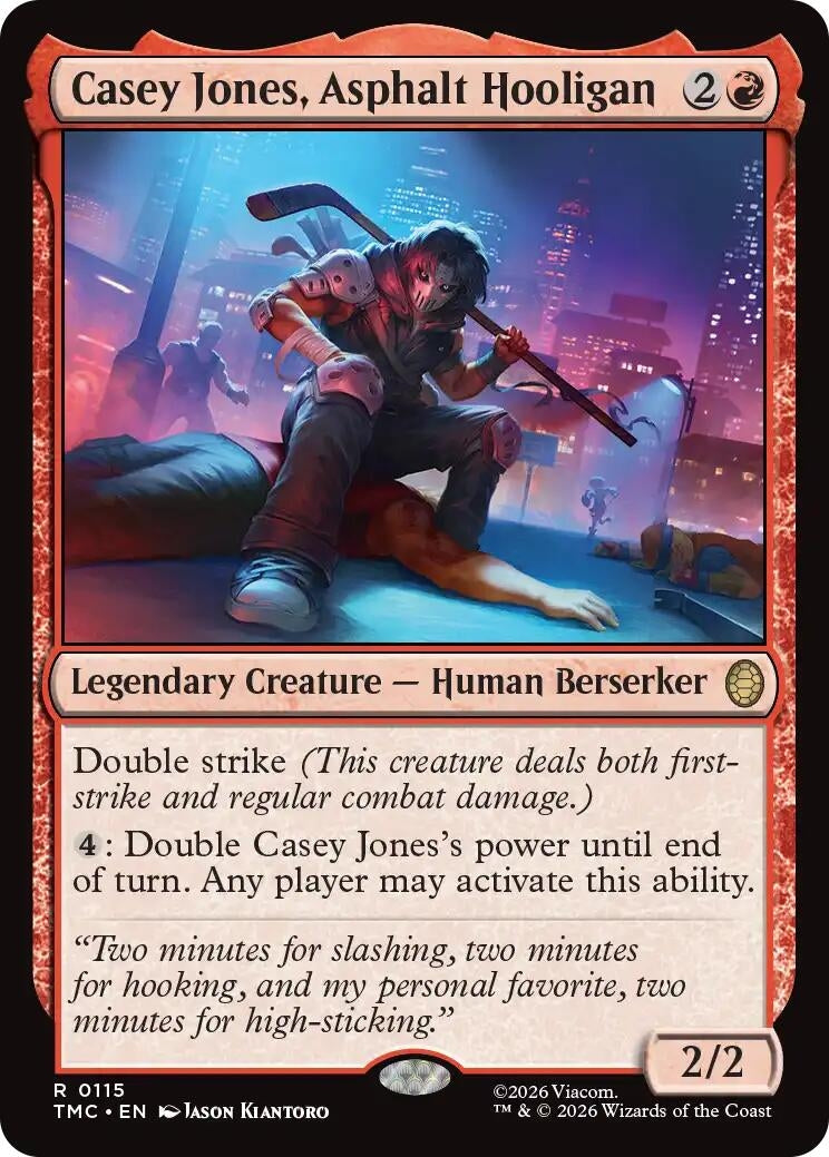 Image for Casey Jones, Asphalt Hooligan (115) [Teenage Mutant Ninja Turtles] - Magic: The Gathering