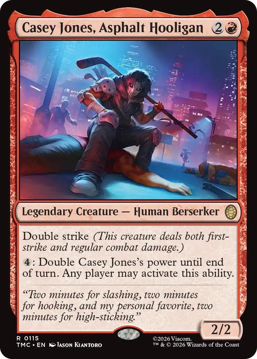 Image for Casey Jones, Asphalt Hooligan (115) [Teenage Mutant Ninja Turtles] - Magic: The Gathering
