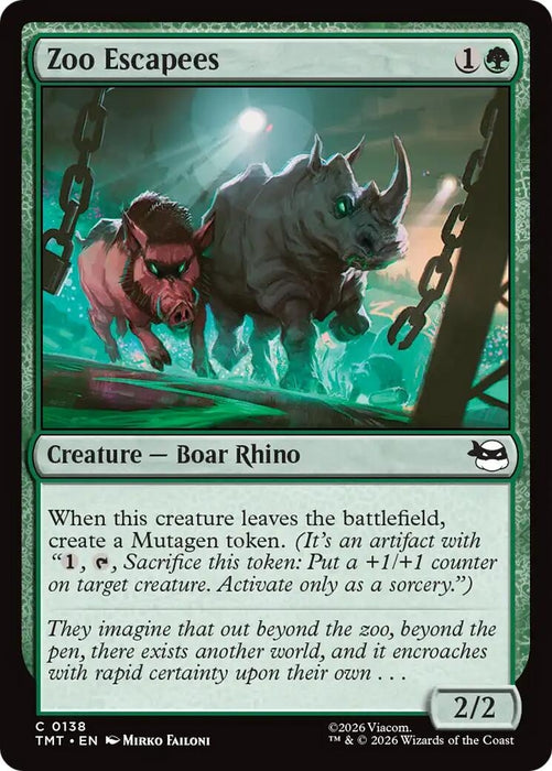 Image for Zoo Escapees (138) [Teenage Mutant Ninja Turtles] - Magic: The Gathering