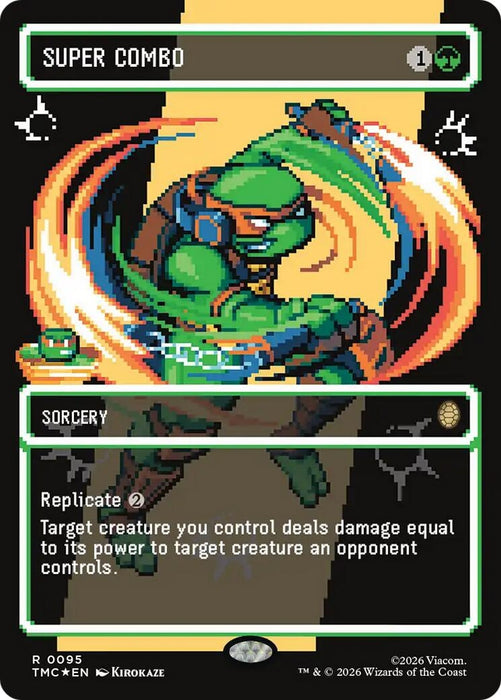 Image for Super Combo (Borderless) (Surge Foil) (95) [Teenage Mutant Ninja Turtles] - Magic: The Gathering