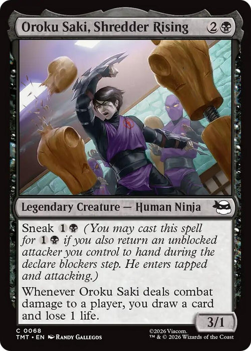 Image for Oroku Saki, Shredder Rising (68) [Teenage Mutant Ninja Turtles] - Magic: The Gathering