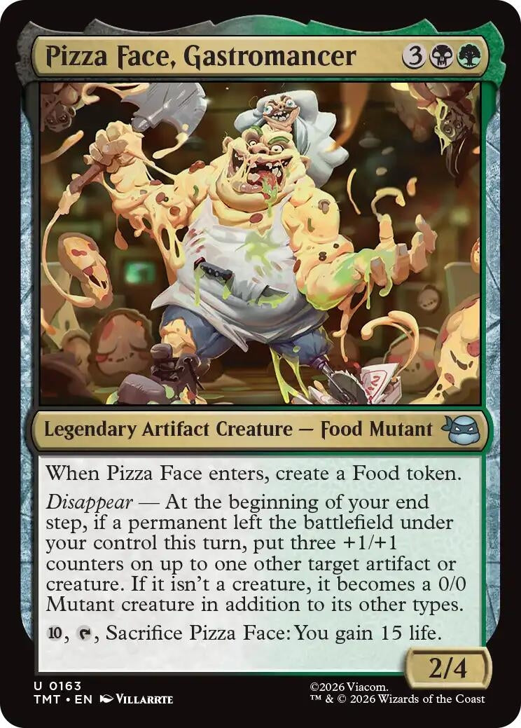 Image for Pizza Face, Gastromancer (163) [Teenage Mutant Ninja Turtles] - Magic: The Gathering