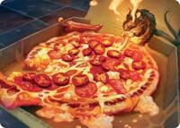 Spicy Oatmeal Pizza Art Card (Gold-Stamped Signature) (11) [Teenage Mutant Ninja Turtles]