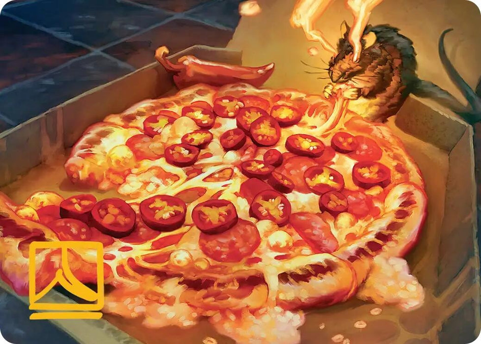 Image for Spicy Oatmeal Pizza Art Card (11) [Teenage Mutant Ninja Turtles] - Magic: The Gathering
