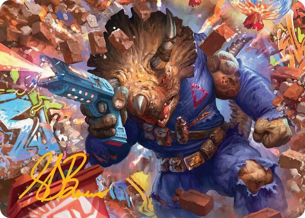 Image for Zog, Triceraton Castaway Art Card (12) [Teenage Mutant Ninja Turtles] - Magic: The Gathering