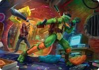 Michelangelo, Game Master Art Card (Gold-Stamped Signature) (13) [Teenage Mutant Ninja Turtles]