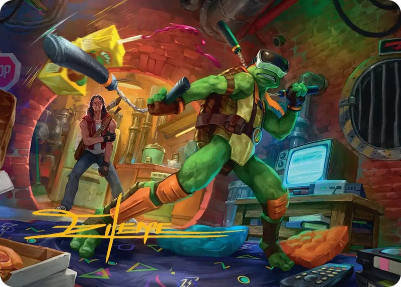 Image for Michelangelo, Game Master Art Card (13) [Teenage Mutant Ninja Turtles] - Magic: The Gathering