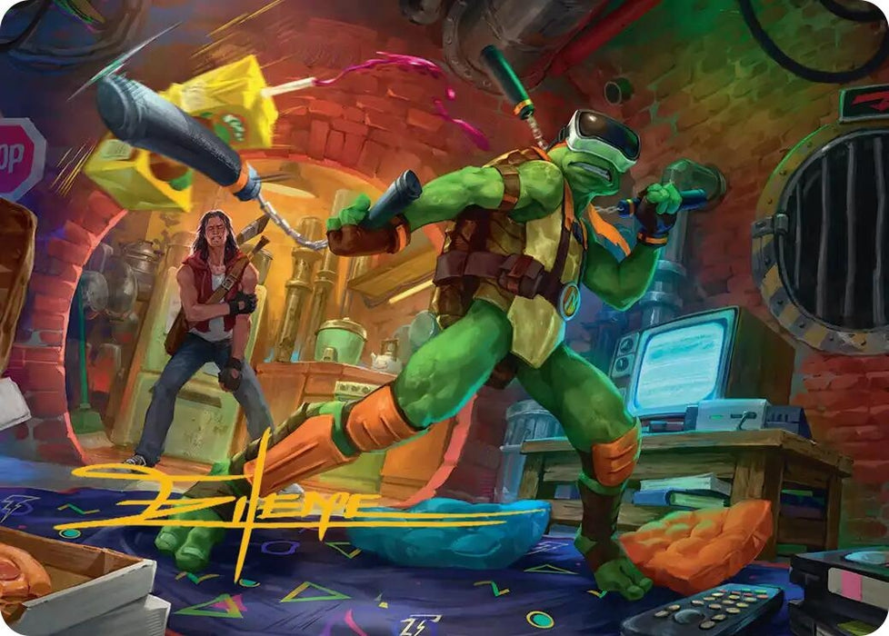 Image for Michelangelo, Game Master Art Card (13) [Teenage Mutant Ninja Turtles] - Magic: The Gathering