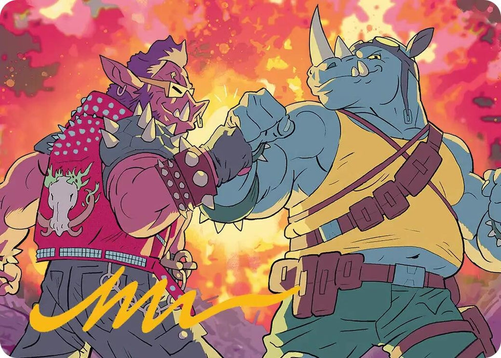 Image for Bebop & Rocksteady Art Card (Gold-Stamped Signature) (29) [Teenage Mutant Ninja Turtles] - Magic: The Gathering