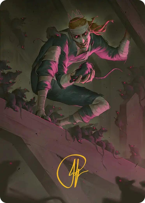 Image for Rat King, the Chaosbringer Art Card (Gold-Stamped Signature) (53) [Teenage Mutant Ninja Turtles] - Magic: The Gathering