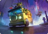 Turtle Van Art Card (Gold-Stamped Signature) (19) [Teenage Mutant Ninja Turtles]