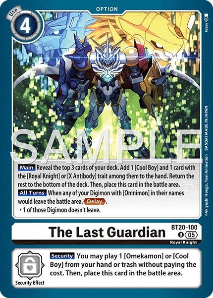 Image for The Last Guardian (Reprint) (BT20-100 U) [Advanced Booster Digimon Generation] - Digimon Card Game