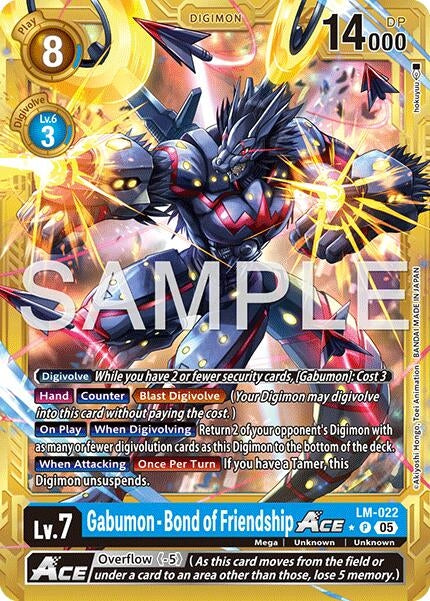 Image for Gabumon - Bond of Friendship ACE (Gold Border) (LM-022 P) [Advanced Booster Digimon Generation] - Digimon Card Game