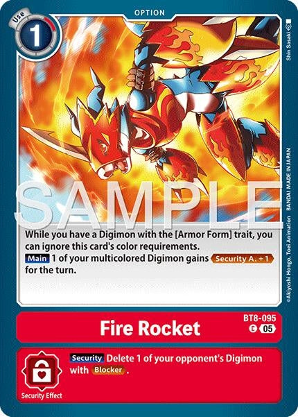 Image for Fire Rocket (Reprint) (BT8-095 C) [Advanced Booster Digimon Generation] - Digimon Card Game